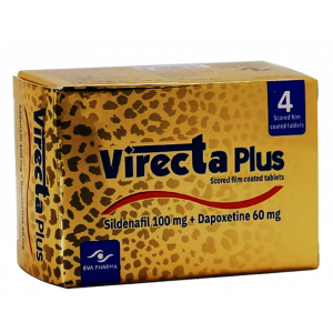 VIRECTA PLUS 100 MG / 60 MG ( SILDENAFIL / DAPOXETINE ) 4 SCORED FILM-COATED TABLETS